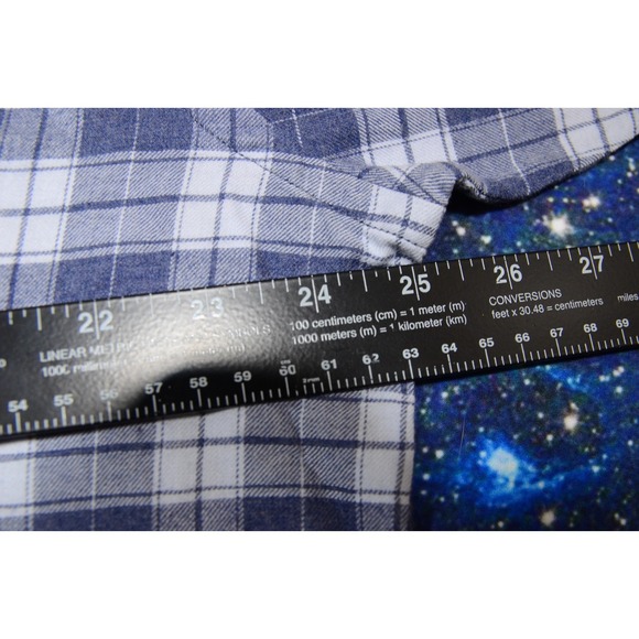 Faherty Shirt Mens 2XL Blue Plaid Featherweight Flannel Button Up Stretch Casual - Picture 7 of 9